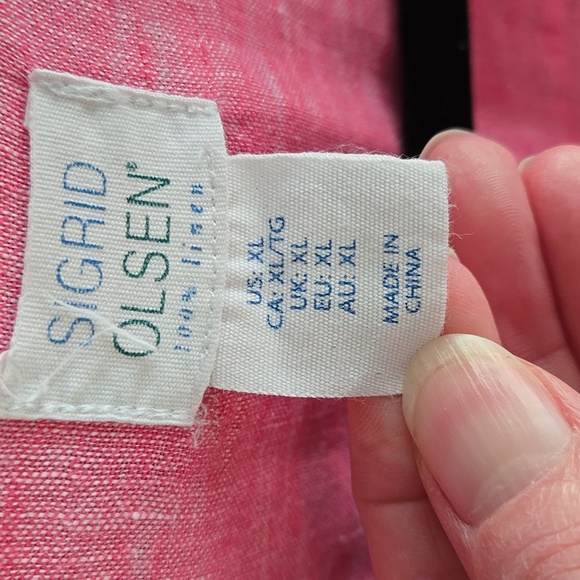 Sigrid Olsen Linen Tunic Size XL - Picture 2 of 8
